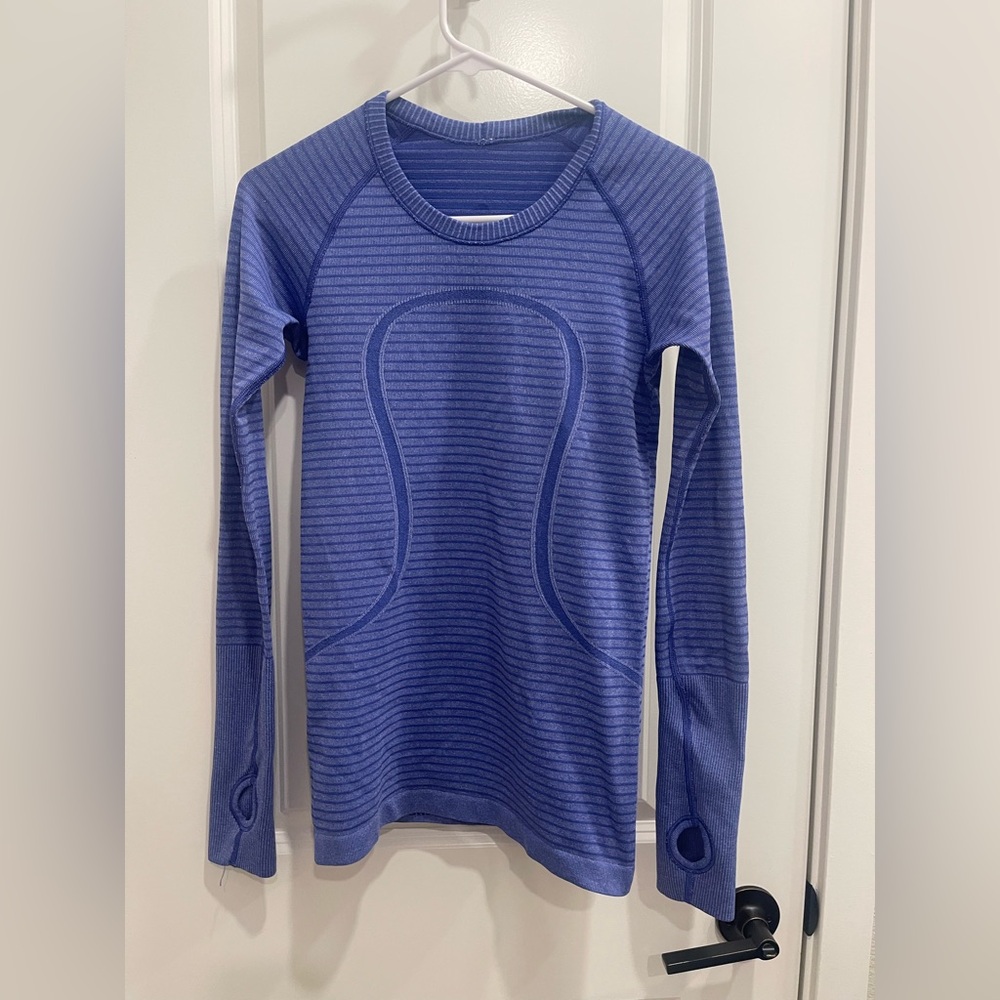 lululemon athletica Blue Long Sleeve Tee